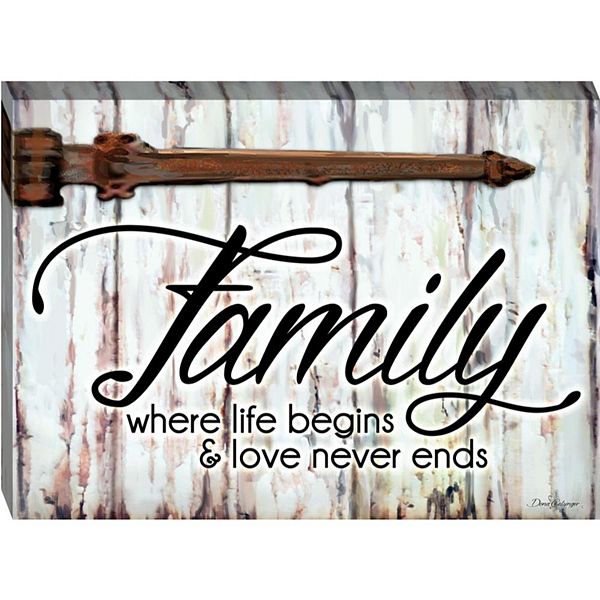 Brown and White Love Never Ends Wall Art Decor 18" x 24" Glow Decor