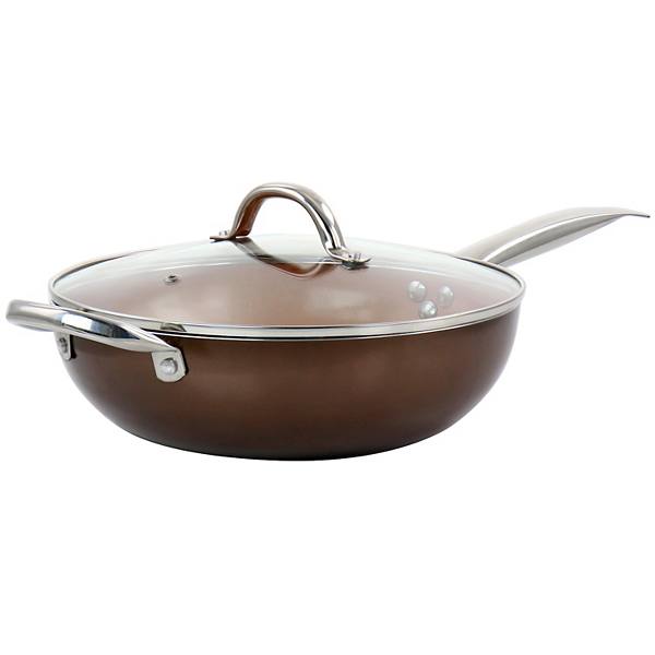 Gibson Home 3.5 Quart Aluminum Nonstick Saute Pan in Copper Gibson Home