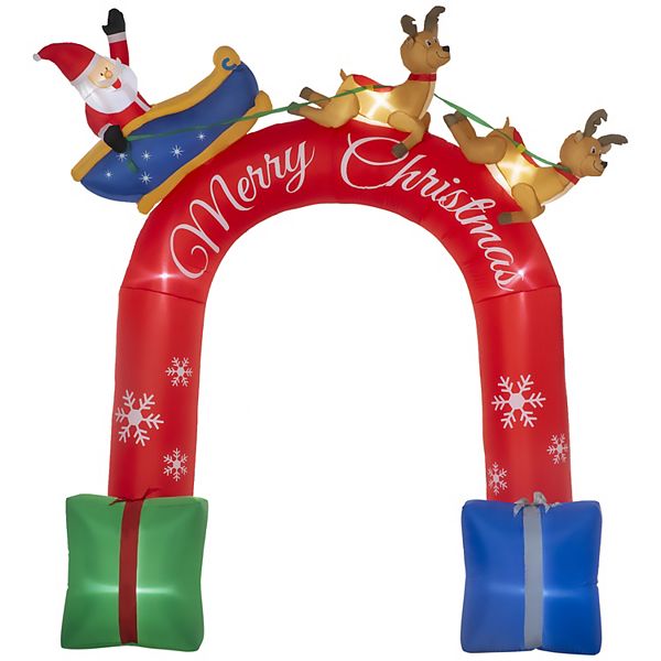 9ft Inflatable Christmas Arch Outdoor Decoration Lighted Outdoor Decoration Outsunny