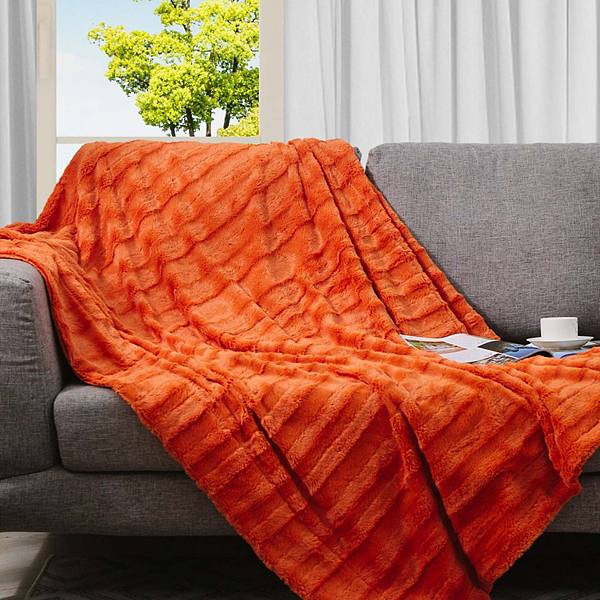 Cheer Collection Faux Fur Blanket, Luxurious Blanket & Throw For Couch- 60"x70" Cheer Collection