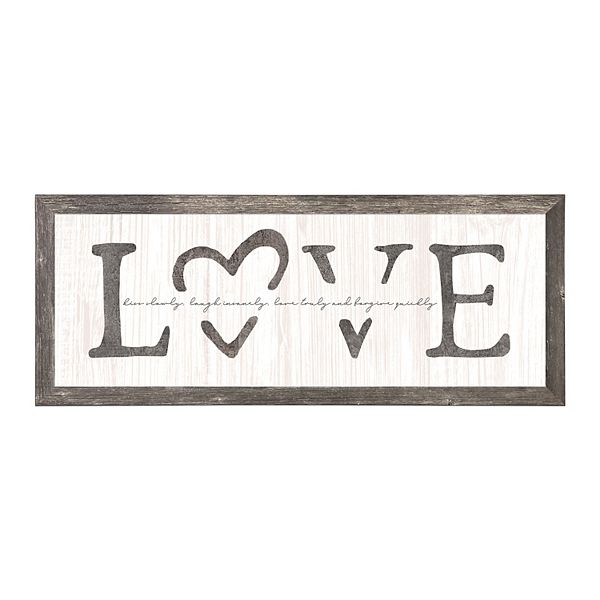 Personal-Prints "LOVE" Canvas Framed Wall Art Personal-Prints