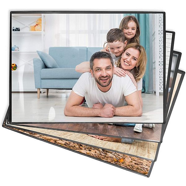 Black Magnetic Picture Frame for Photos, Art, Schedules (8.5 x 11 in, 4 Pack) Juvale