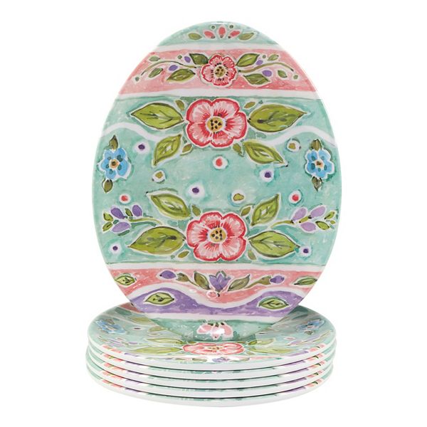 Certified International Joy of Easter 6-pc. Melamine Egg Plate Set Certified International