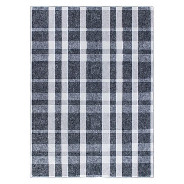 World Rug Gallery Modern Plaid Machine Washable Area Rug World Rug Gallery