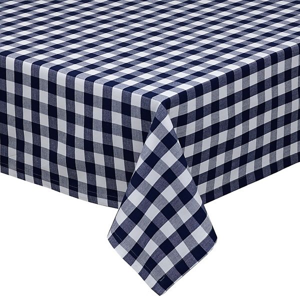 Nautical Blue and White Checkered Table Cloth 60" x 84" Contemporary Home Living