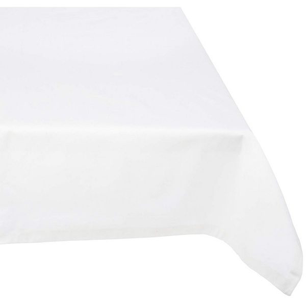 White Restaurant Quality Rectangular Cotton Tablecloth 60" x 84" Contemporary Home Living