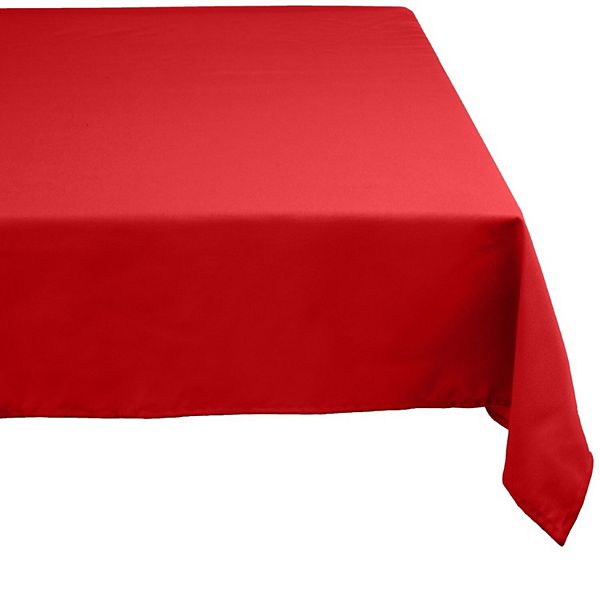 70" Fire Engine Red Solid Rectangular Table Cloth Contemporary Home Living