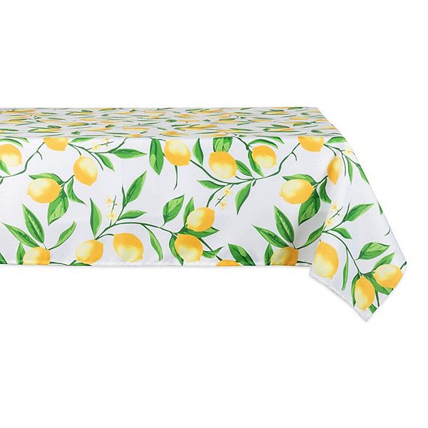 84" Outdoor Tablecloth with Lemon Bliss Print Design Contemporary Home Living