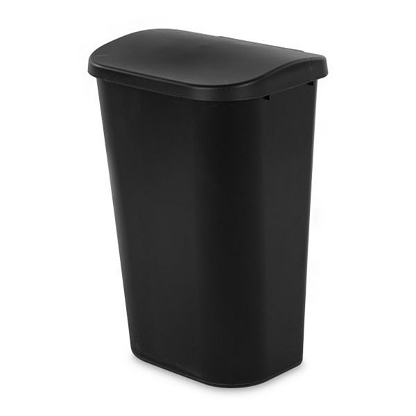 Sterilite 11.3 Gal Lift Top Lid Kitchen Trash Can Wastebaskets, Black (24 Pack) Sterilite