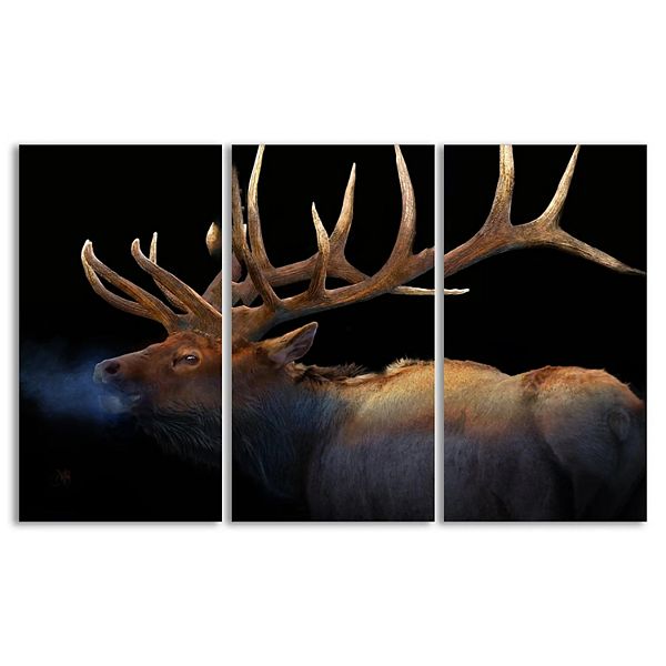 Personal-Prints Winter Elk Triptych Canvas Wall Art 3-piece Set Personal-Prints