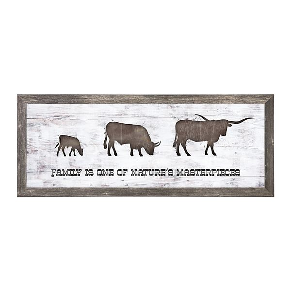 Personal-Prints Longhorn Family 1 Calf Framed Wall Art Personal-Prints