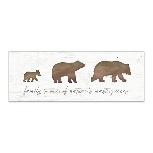 Personal-Prints Bear Family 1 Cub Plaque Wall Art Personal-Prints