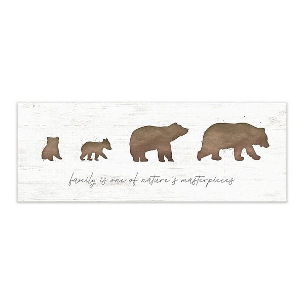 Personal-Prints Bear Family 2 Cubs Plaque Wall Art Personal-Prints