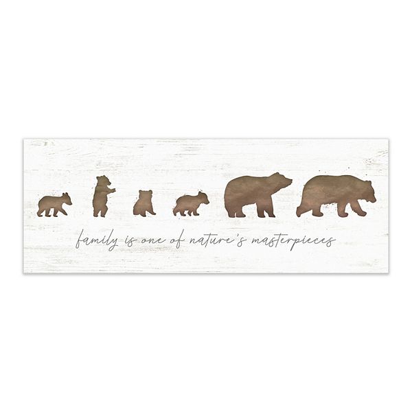 Personal-Prints Bear Family 4 Cubs Plaque Wall Art Personal-Prints