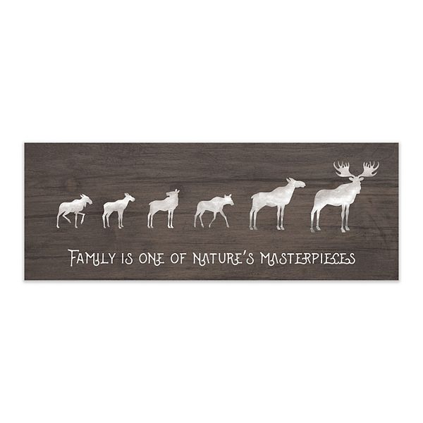 Personal-Prints Moose Family 4 Calves Wood Wall Art Personal-Prints