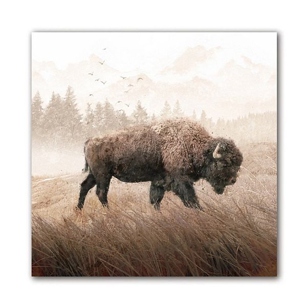 Personal-Prints Lone Buffalo Canvas Wall Art Personal-Prints