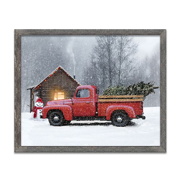 Personal-Prints Season of Joy Red Truck Framed Wall Art Personal-Prints