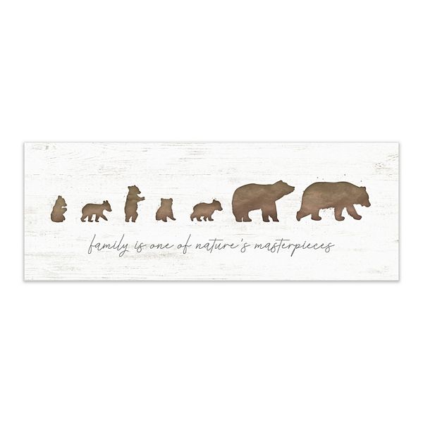 Personal-Prints Bear Family 5 Cubs Plaque Wall Art Personal-Prints