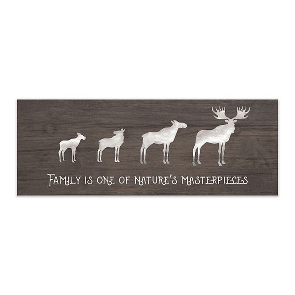 Personal-Prints Moose Family 2 Calves Wood Wall Art Personal-Prints