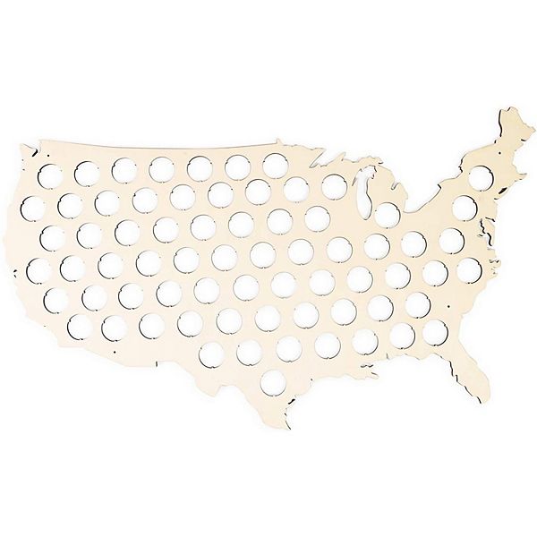 Juvale USA Map Beer Cap Trap (24 x 14 in) Juvale