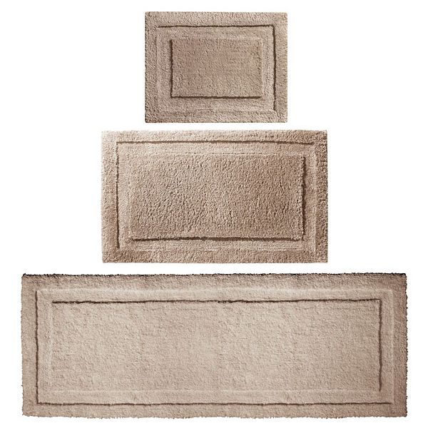 mDesign Microfiber Polyester Bathroom Rugs for Bath, Set of 3 MDesign