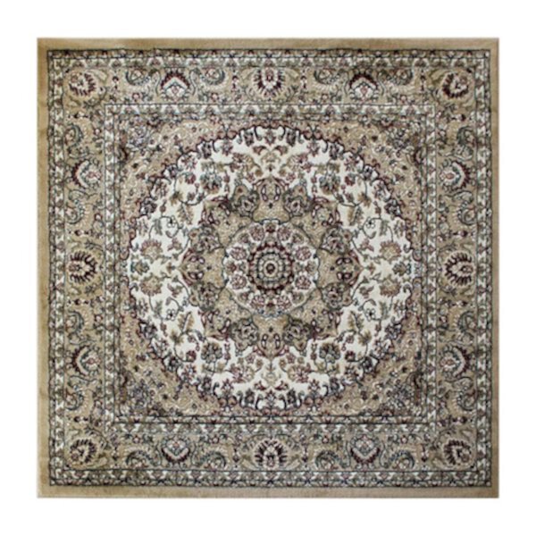 Ковёр классический квадратный 100x100 см из олефина с цветочным узором MASADA RUGS