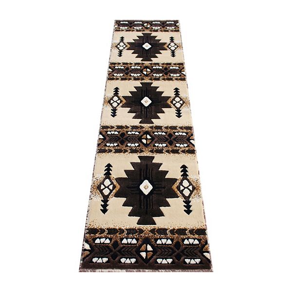 Коврик в юго-западном стиле 60x210 см с уникальным дизайном MASADA RUGS