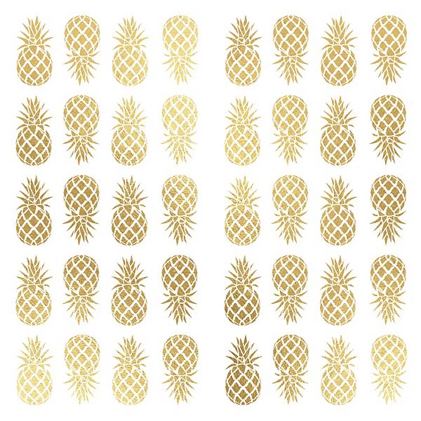 RoomMates Gold Finish Pineapple Wall Decals 20-piece Set RoomMates