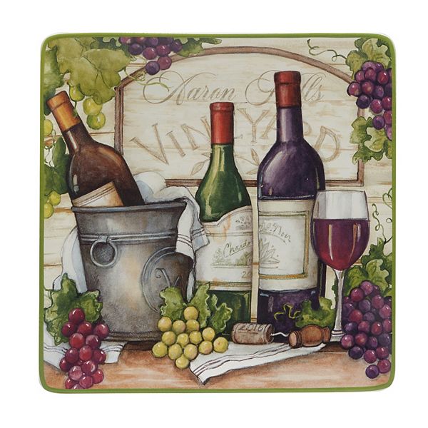 Certified International Meadow Brook Vineyard Square Platter Certified International