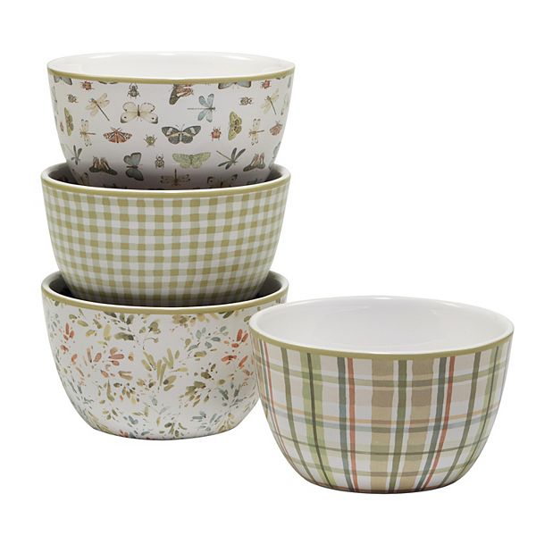 Certified International Green Fields 4-pc. Ice Cream Bowl Set Certified International