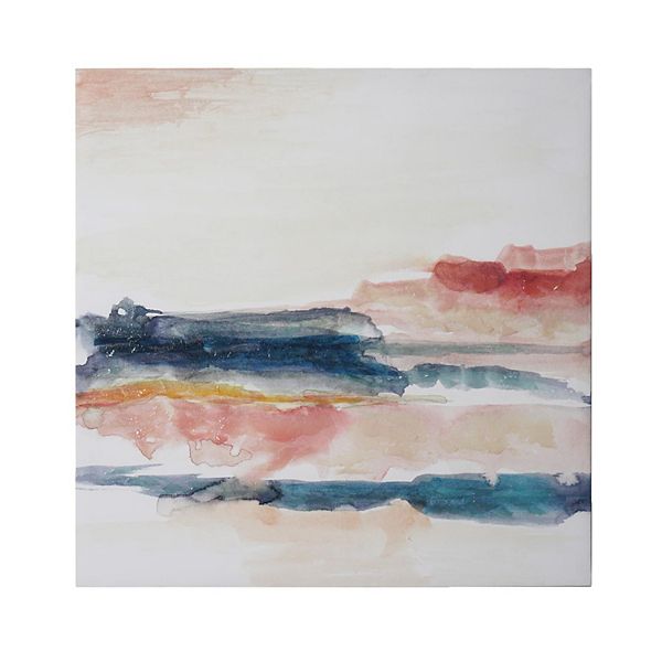 American Art Décor Watercolor Sunset & Ocean I Canvas Wall Art American Art Décor