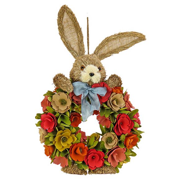 National Tree Company Bunny Artificial Flower Wreath National Tree Company