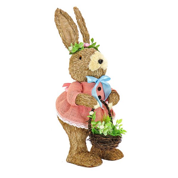 National Tree Company Bunny Pink Dress Table Decor National Tree Company