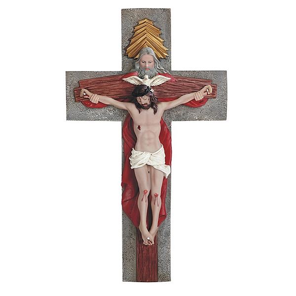 FC Design Holy Trinity Crucifix 15.5"H Jesus Nailed On The Cross Crucifix Wall Cross Holy Statue Religious Decoration Figurine Home Room Decor F.C Design