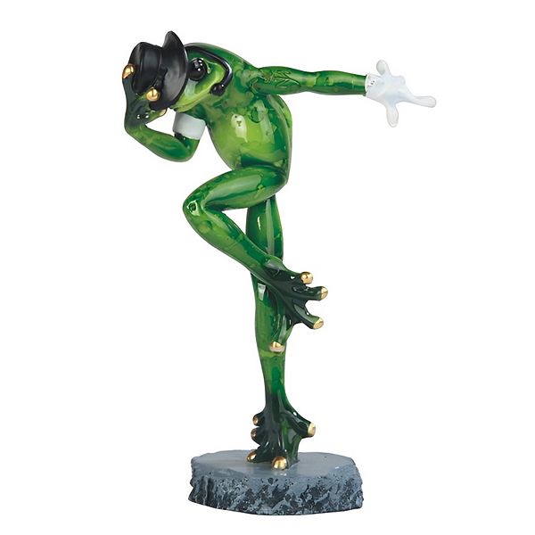 FC Design 7"H Michael Jackson Frog with Glove and Black Hat Statue Animal Decoration Figurine Home Room Decor F.C Design