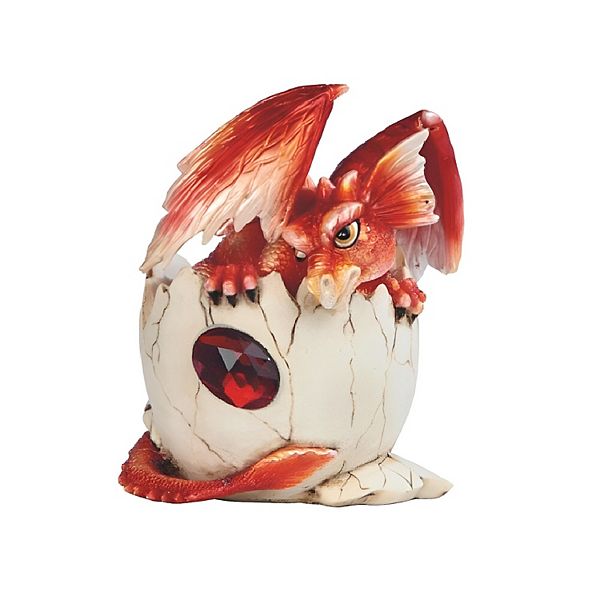 FC Design 4"H Fantasy January Birthstone Red Dragon Baby Hatchling Figurine Home Room Decor F.C Design