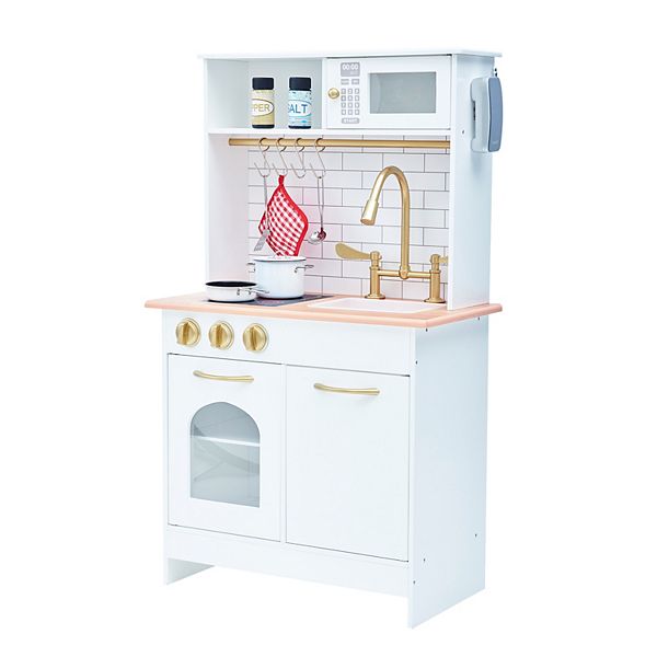 Teamson Kids Little Chef Boston Modern Play Kitchen - White & Wood Teamson Kids