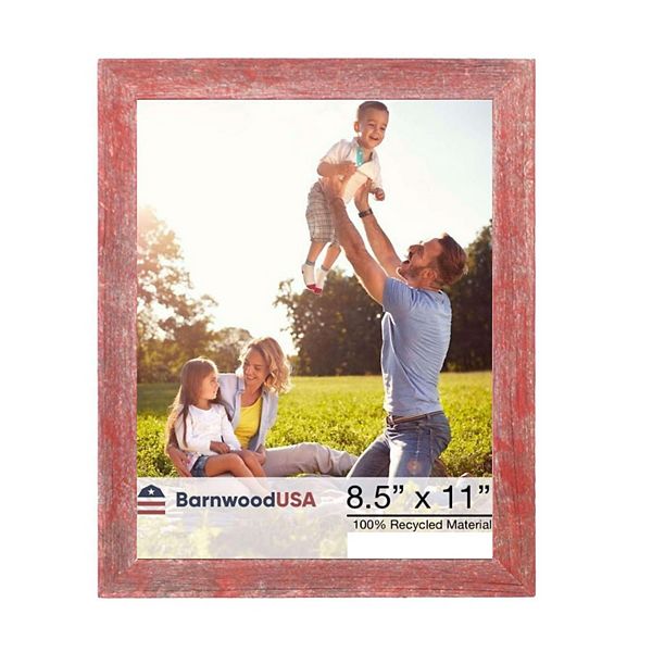 Rustic Farmhouse 8.5 in. x 11 in. Reclaimed Wood Picture Frame BarnwoodUSA