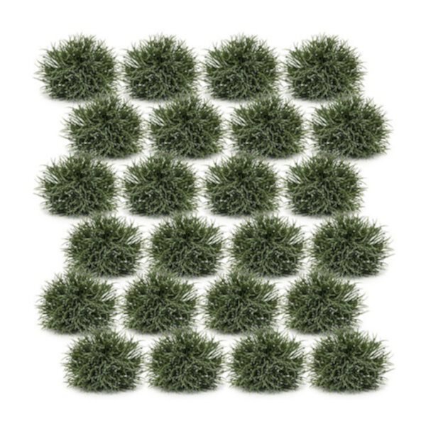 Set of 24 Green Half Orbs Artificial Greenery  6” Contemporary Home Living