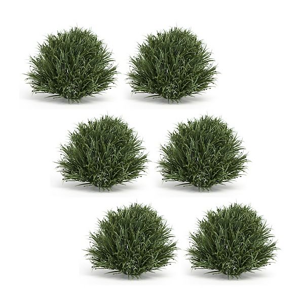 Set of 6 Green Half Orbs Artificial Greenery  7.50" Contemporary Home Living