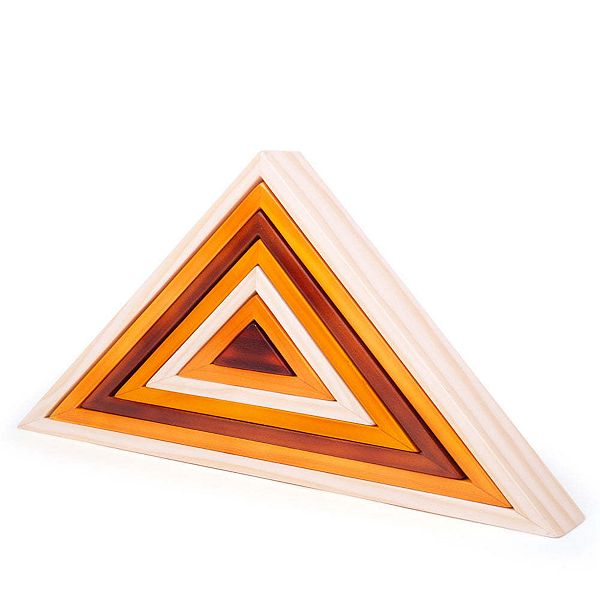 Bigjigs Toys, Natural Wooden Stacking Triangles Bigjigs Toys