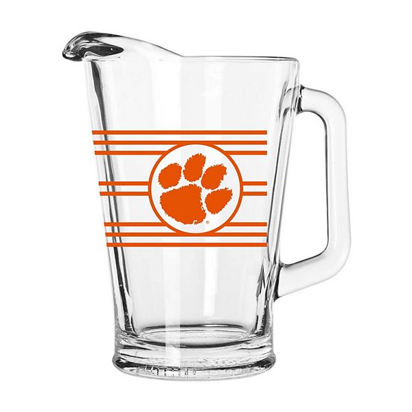 Кувшин Clemson Tigers из стекла, 1.8 л, с многоцветными полосами, высотой 22 см Unbranded