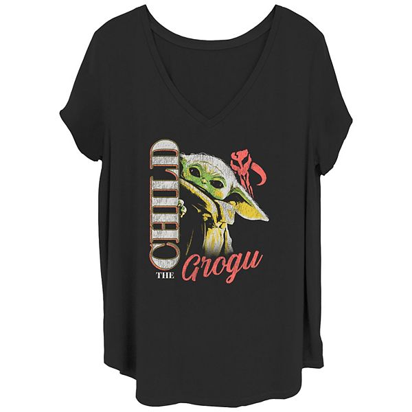 Женская Футболка Star Wars Grogu Peek V-Neck Star Wars