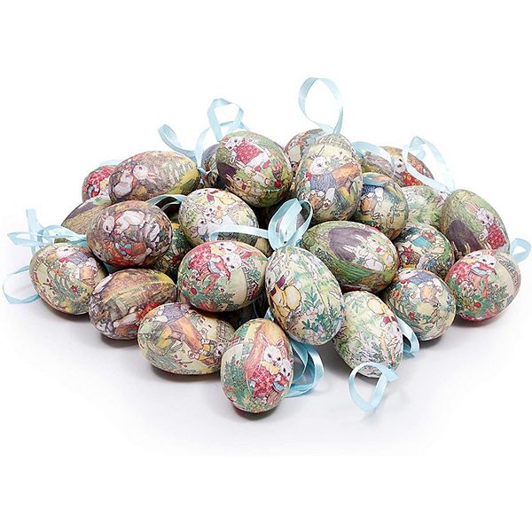 Easter Egg Ornaments with Bunny Design (36 Pack) Juvale