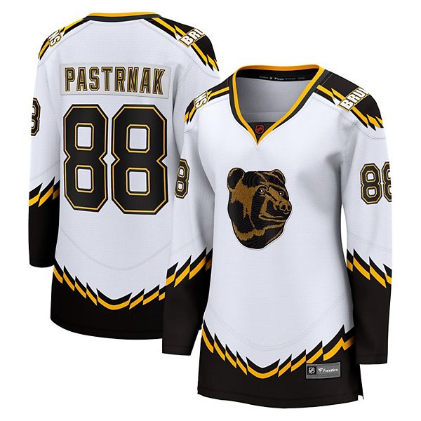 Женская Футболка Fanatics David Pastrnak Белая Специальная Версия 2.0 Boston Bruins Fanatics