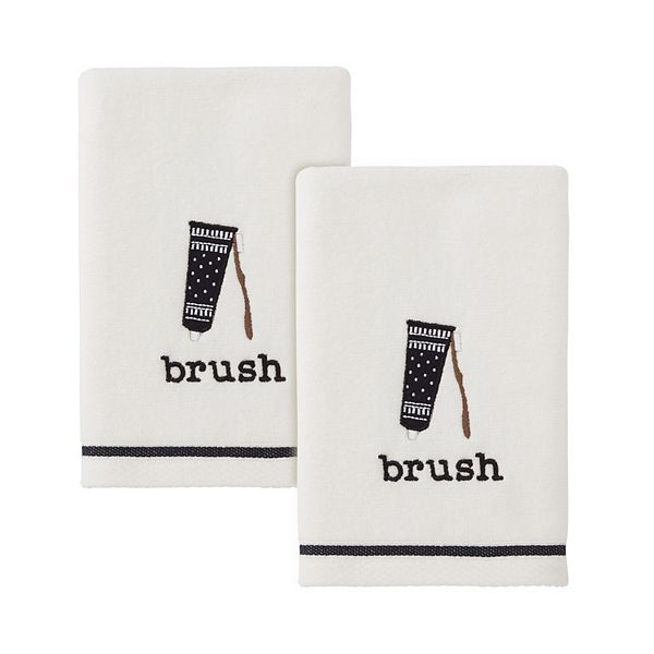 Avanti Bath Icons Fingertip Towel 2-Pack Avanti