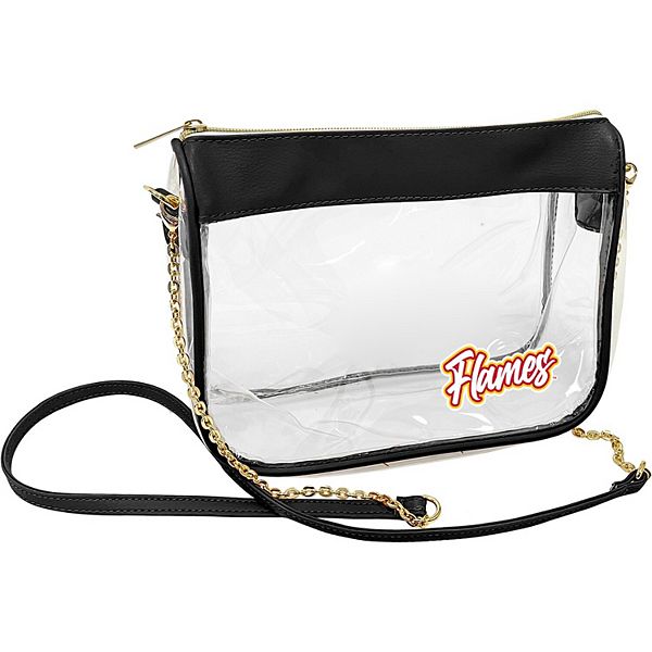 Сумка тоут Calgary Flames Hype Stadium Crossbody Clear Bag Unbranded