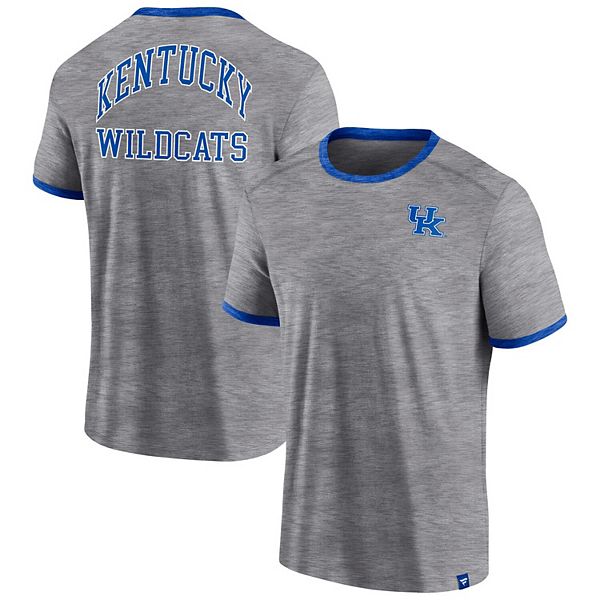 Мужская Футболка Fanatics Classic Stack Ringer Серый Kentucky Wildcats Fanatics