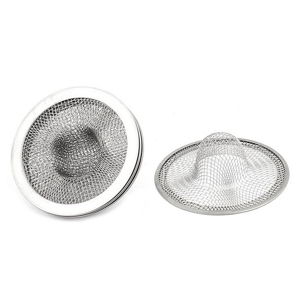 Bathroom Metal Net Hole Basin Sink Drain Filter Strainer Basket 2.8" Dia 6pcs Silver Tone Unique Bargains