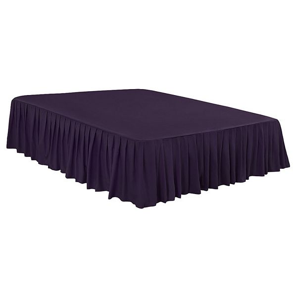 Ruffled Bed Skirts Polyester Brushed Soft Platform 16" Drop King 78" X 80" PiccoCasa